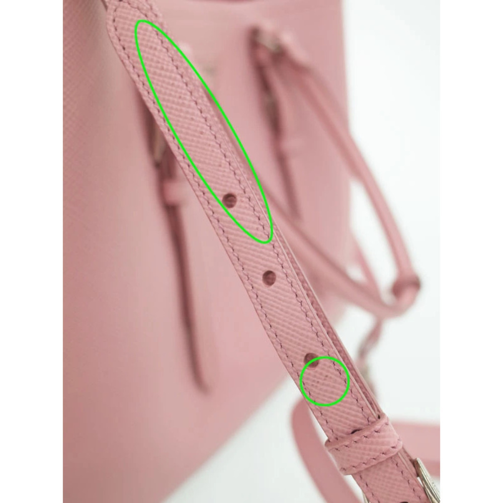 Prada Saffiano Cuir Double Handle 2way Tote pink Pesco - Picture 8 of 9